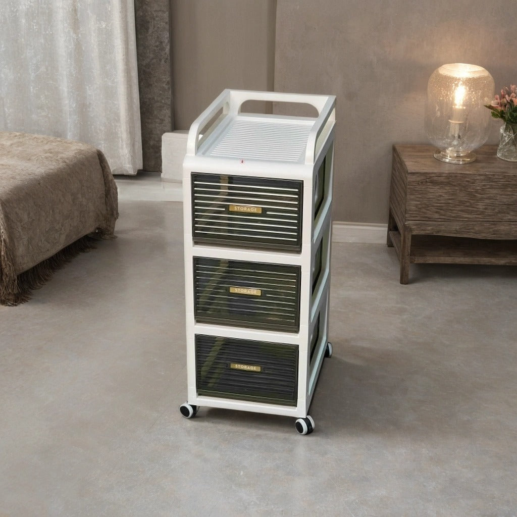 Multi-layer Storage Cabinet, Drawer Type Storage Unit, Home Office Organizer Cart