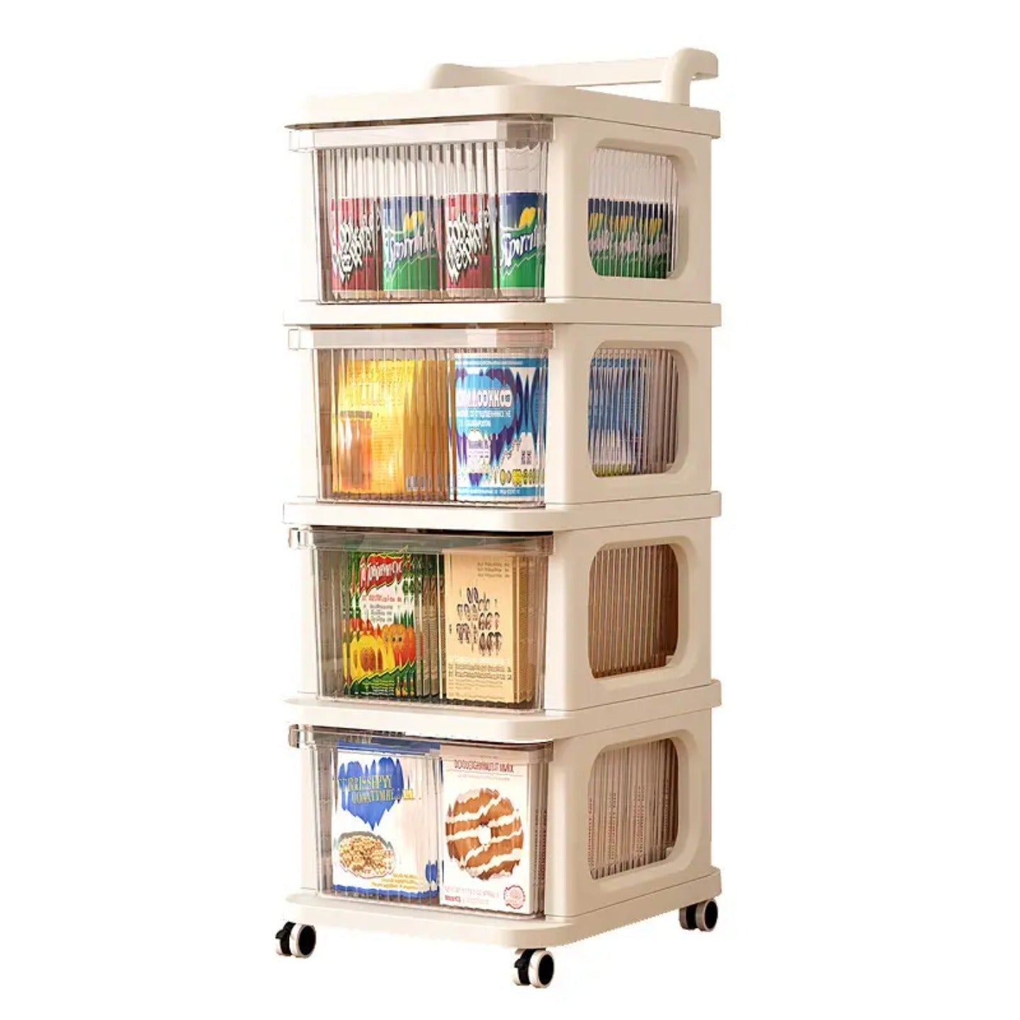 Multifunctional Storage Trolley Rack, Multi- Tier Drawer Cabinet For Kitchen, Bedroom, Office