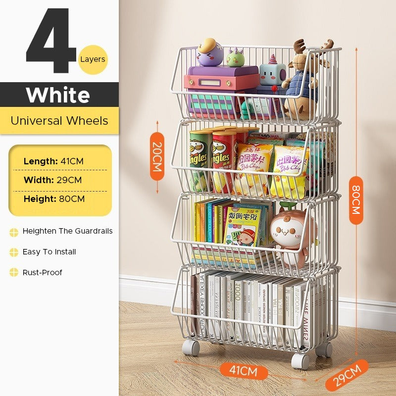 Multi layer Kitchen Trolley, Multipurpose Storage Organizer Cart, Kitchen Mesh Rack Shelf