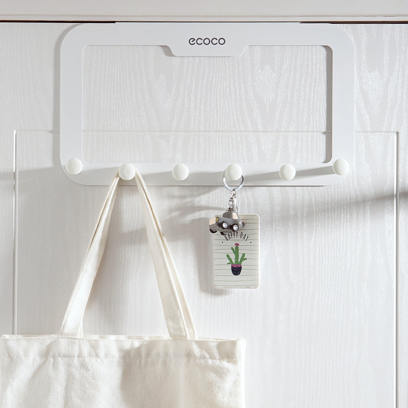 ECOCO Nail-free Stainless Steel Hook Cabinet Door Back Hanger