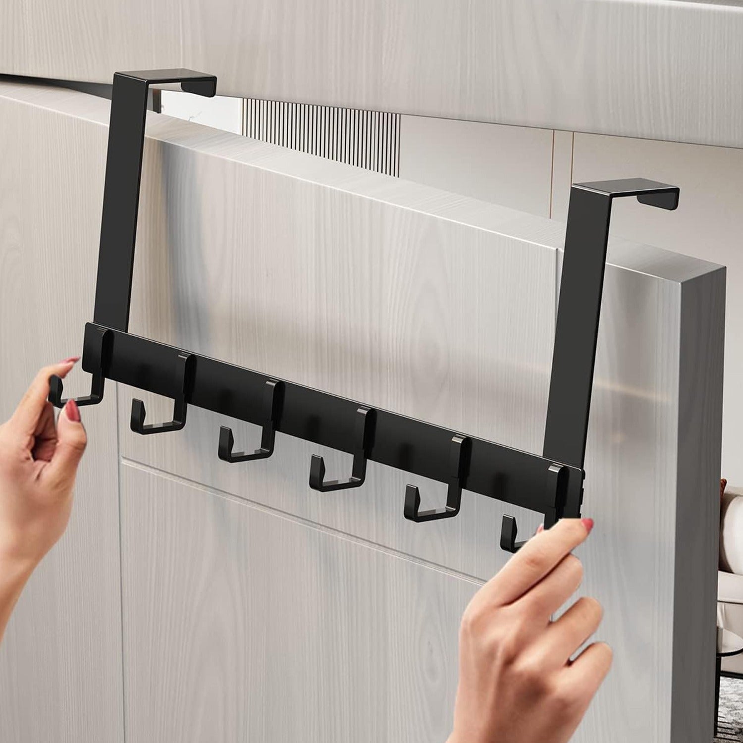 Over Door Hooks, Hanging Door Hooks, Coat Hanger with 6 Hooks