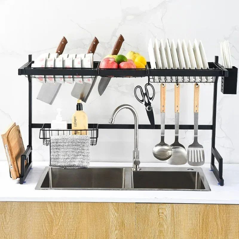 Over the Sink Dish Drying Rack, Stainless Steel Kitchen Rack