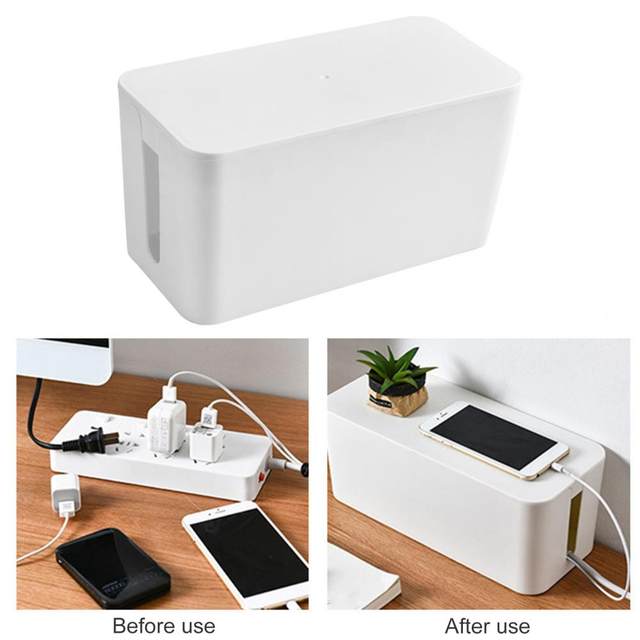 Cable Organizer Box, Extension Socket Storage Box For Desktop, Cable Hiding Box, Household Cord Organizer