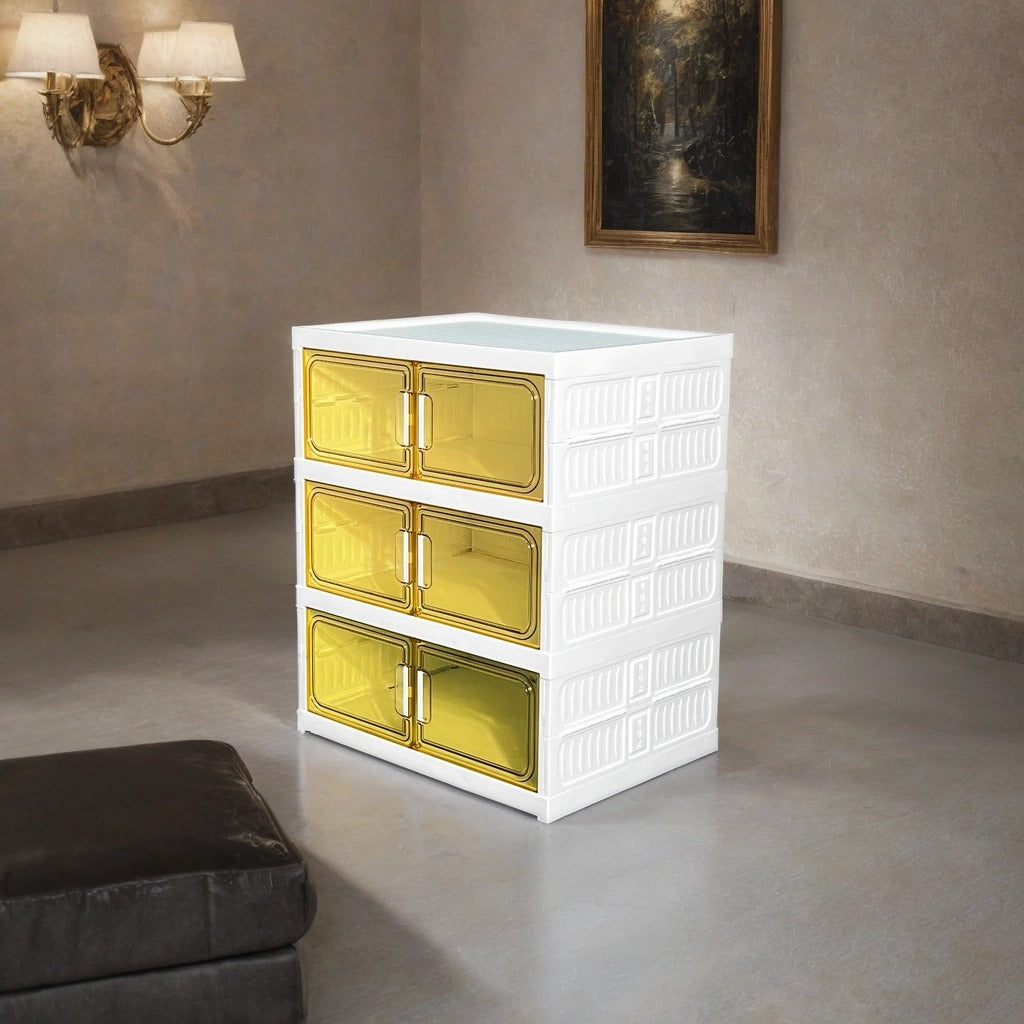3 Tier Storage Cabinet Bin – Organizer Shelf Rack for Home & Office