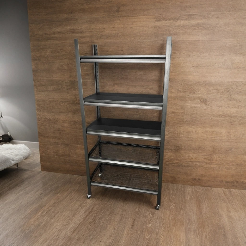 5 -Tier Storage Shelf, Utility Rack, Storage Organizer Stand for Kitchen, Bathroom, Office