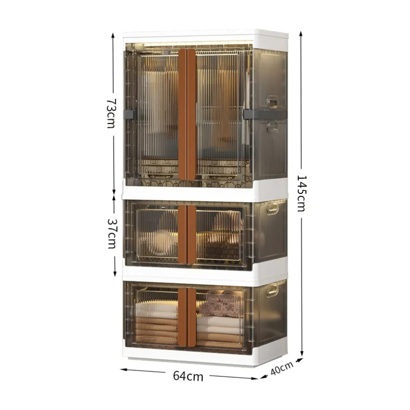 Cloth Storage Organizer Cabinet, Stackable Cloth Storage Bin, Rolling Wardrobe Closet Rack Shelf