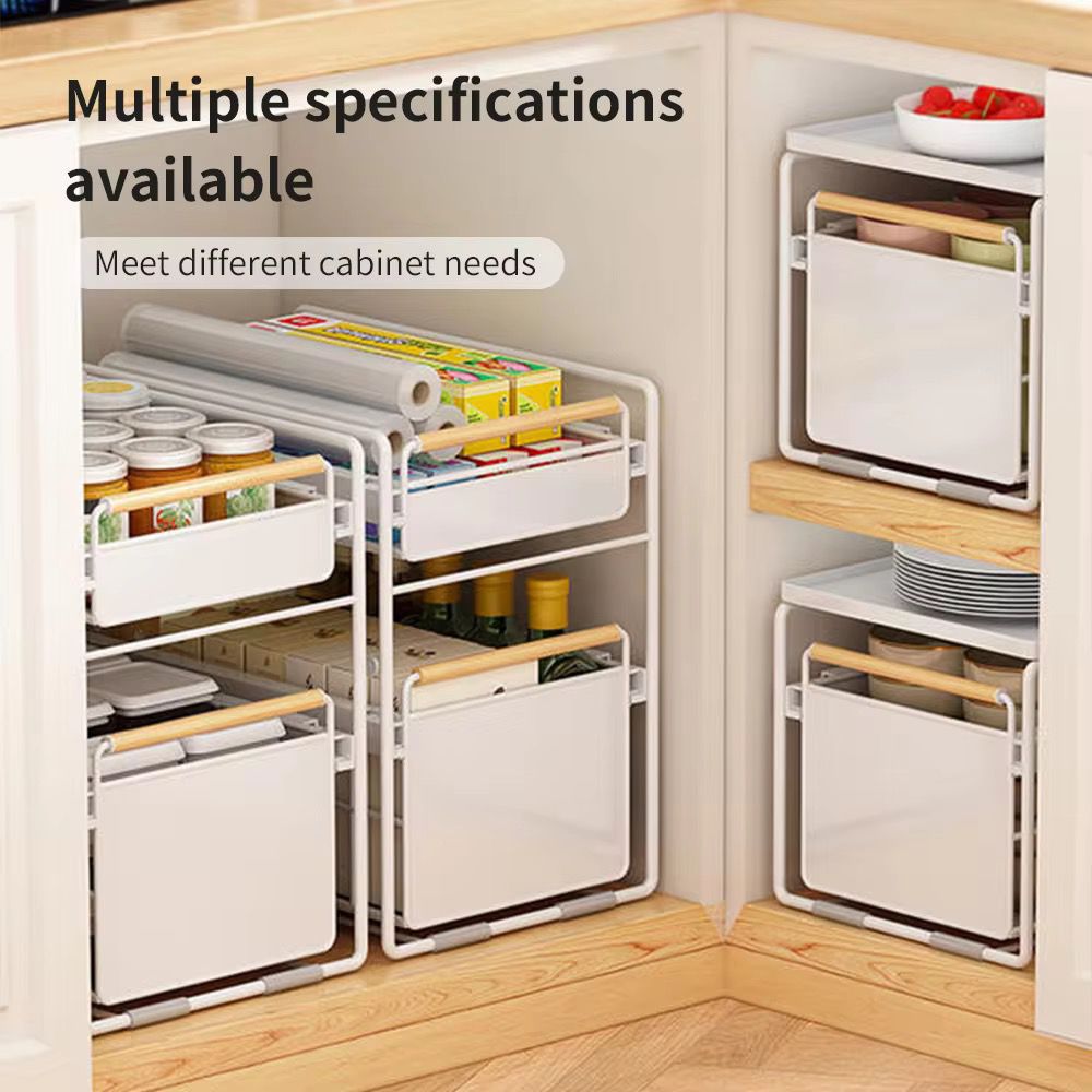 Under Sink Storage Rack - Drawer-Type Kitchen and Bathroom Organizer Shelf