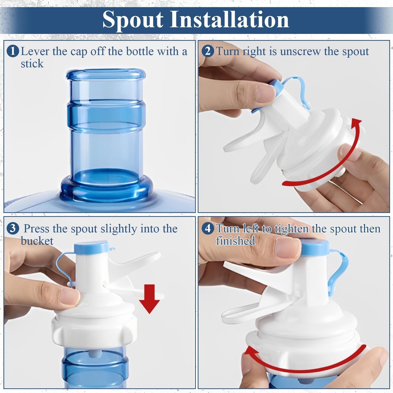 Water Jug Dispenser Stand, 5 Gallon Water Dispenser Holder with Bottle Valve, Bottom Shelf