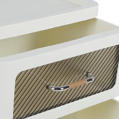 Rolling Storage Rack Cabinet with Drawers, Multi-functional Movable Cart Shelf Organizer