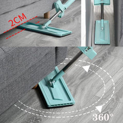 360° Rotating Free Hand Flat Mop with Extra Microfiber Pads