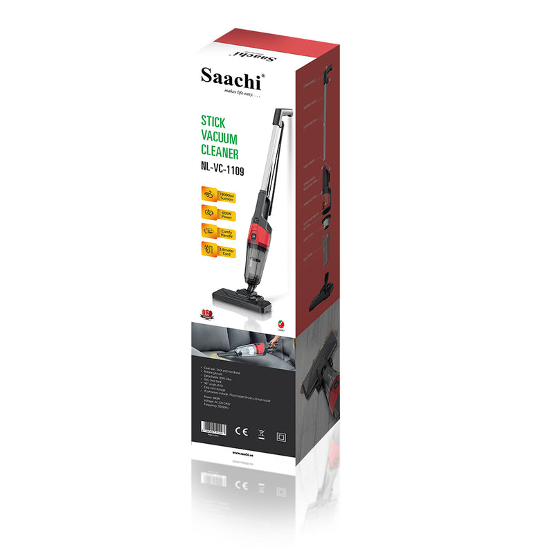 Saachi 2-in-1 Stick & Handheld Vacuum Cleaner – 600W, 18000Pa Suction, HEPA Filter