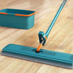 Hands-free Mop, Self Squeezing Micro Fiber Flat Mop With Bucket for Floor Cleaning
