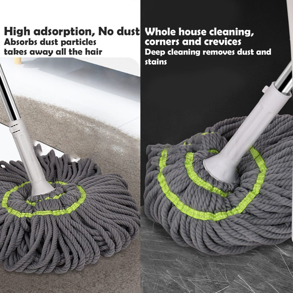 Self Wringing Twist Floor Cleaning Mop, Retractable Self Squeezing Household Mop Stick