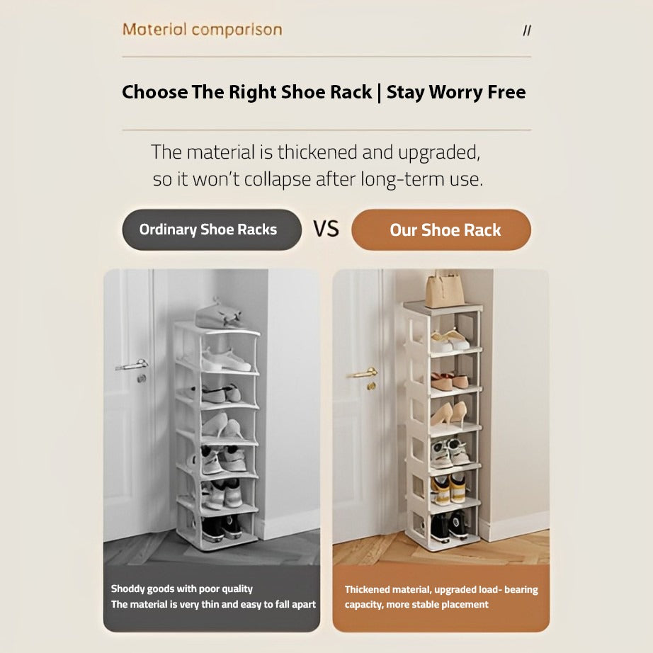 Multi-layer Foldable Shoe Rack Shelf, Portable Shoe Organizer For Home, Office