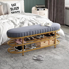 Shoe Storage Bench, Entryway Shoe Rack Organizer Shelf with Seating