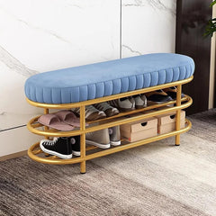 Shoe Storage Bench, Entryway Shoe Rack Organizer Shelf with Seating