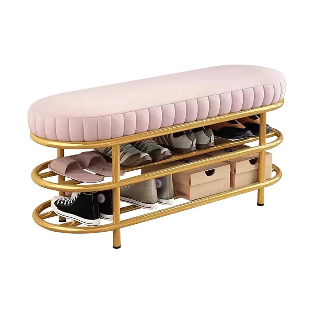 Shoe Storage Bench, Entryway Shoe Rack Organizer Shelf with Seating
