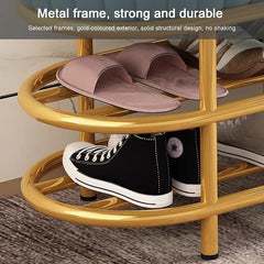 Shoe Storage Bench, Entryway Shoe Rack Organizer Shelf with Seating