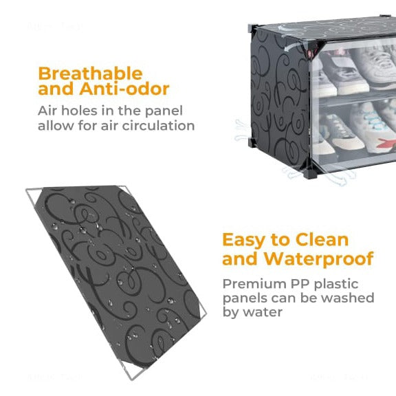 Shoe Storage Cabinet, Plastic Shoe Rack Organizer Shelf