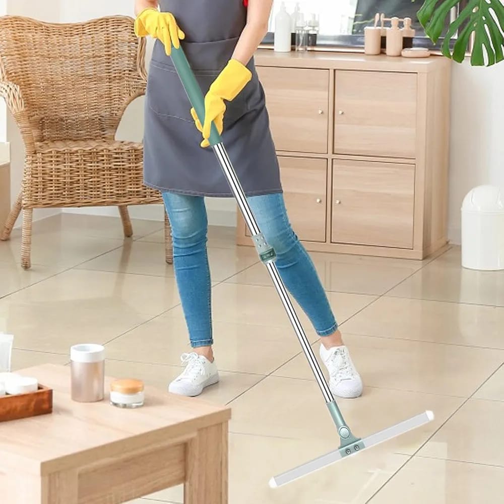 Silicone Head Heavy Duty Water Cleaner Mop with Long Telescopic Handle