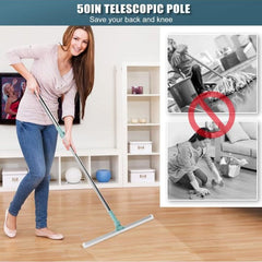 Silicone Head Heavy Duty Water Cleaner Mop with Long Telescopic Handle