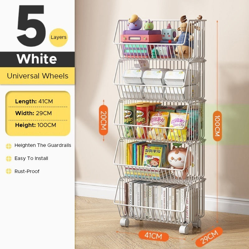 Multi layer Kitchen Trolley, Multipurpose Storage Organizer Cart, Kitchen Mesh Rack Shelf