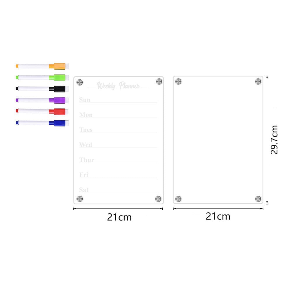 Magnetic Weekly Planner Calendar Sticker for Fridge, Memo Board, Weekly Planner Notice Board