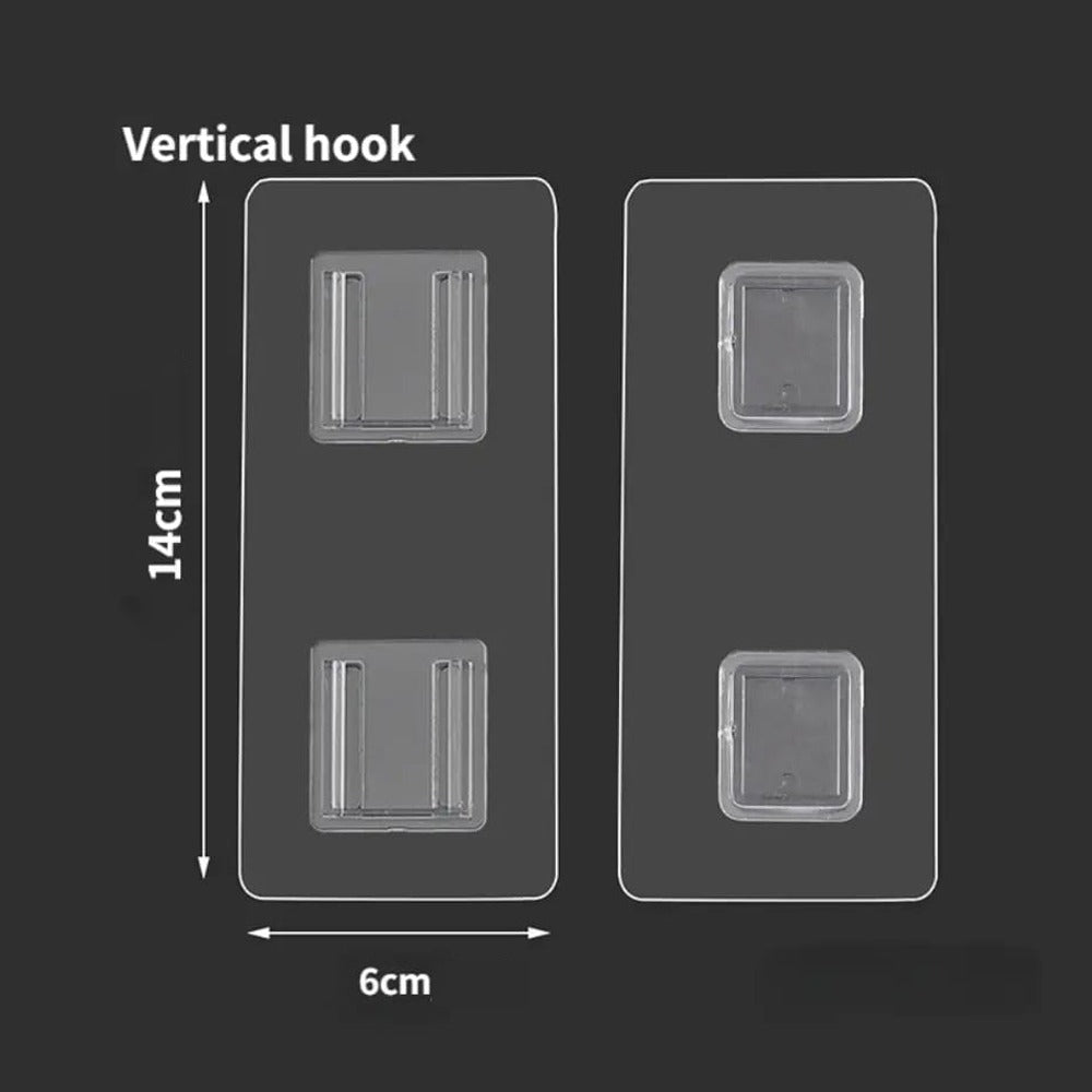 Double Sided Adhesive Wall Hook Hanger Sticker Strip, Long Strip Buckle