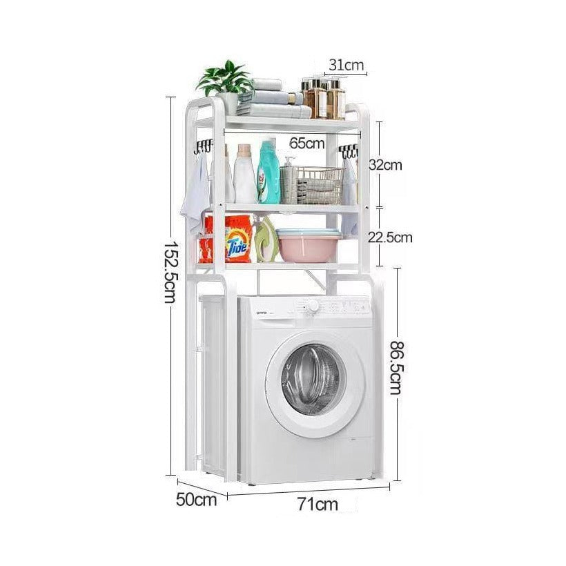 Multi-Layer Laundry Shelf Rack, Washing Machine Storage Organizer Stand