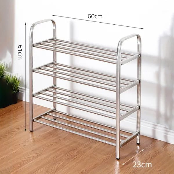 Multi-Layer Stainless Steel Shoes Rack - Space-Saving Shoe Cabinet Shelf