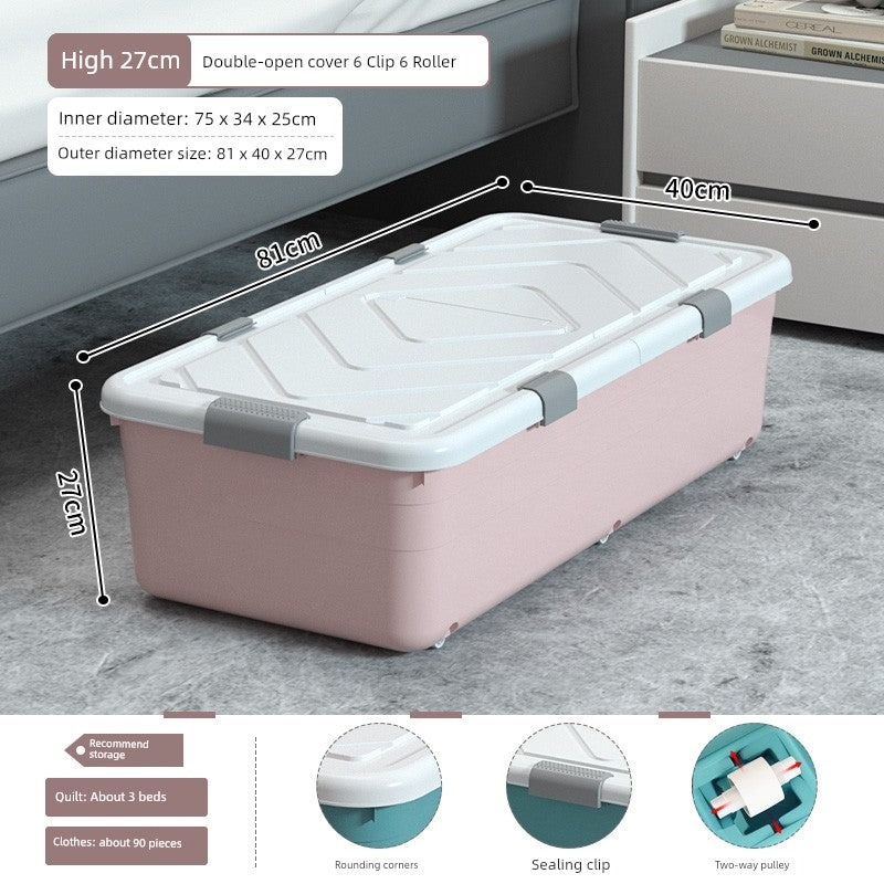 Underbed Storage Box Containers, Large Capacity Cloth Organizer Basket, Multi-Storage Box