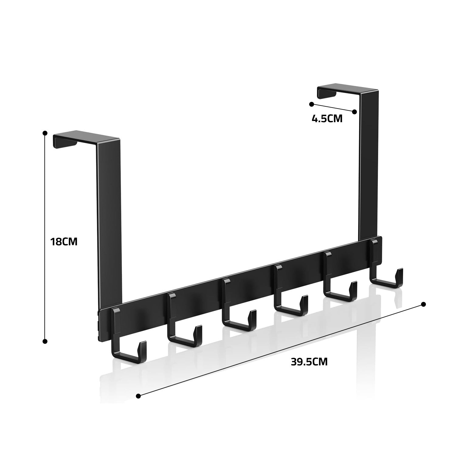 Over Door Hooks, Hanging Door Hooks, Coat Hanger with 6 Hooks