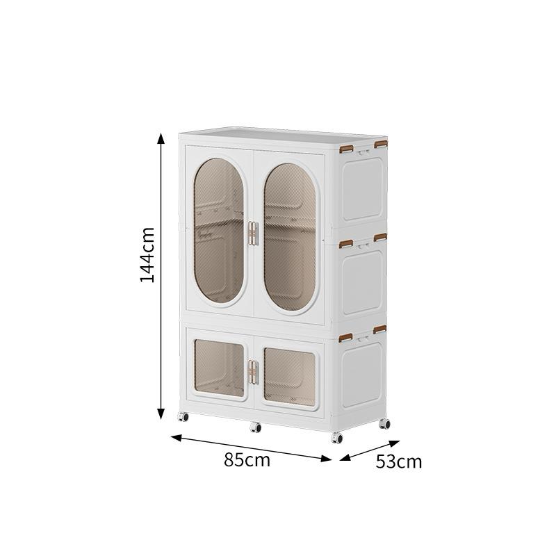 Wardrobe Storage Cabinet Shelf Bins – Household Closet Organizer Rack Stand
