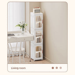 Narrow Tall Floor Storage Cabinet for Small Spaces with Doors and Wheels for  Bathroom, Kitchen, Pantry