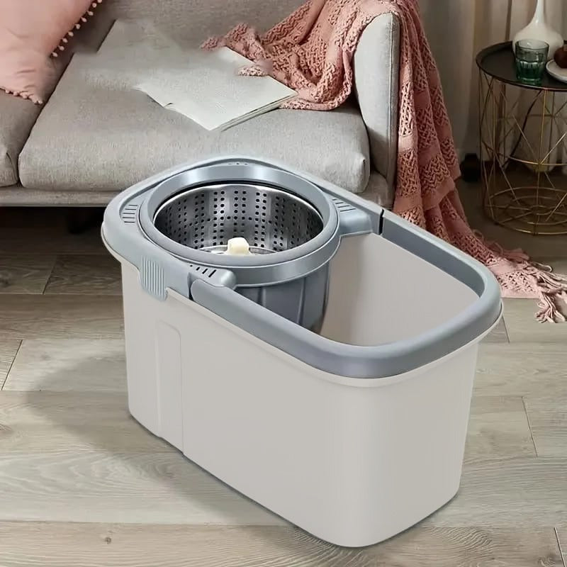Smart Spin Mop And Bucket With Wringer Set, Household Easy Wring Mop