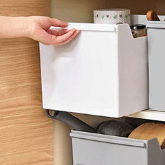 Large Capacity Cabinet Organizing Storage Box, Kitchen Household Storage Basket