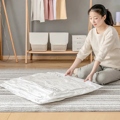 Space Saving Vacuum Seal Bags, Clothes Storage Compressed Reusable Organizer Bags