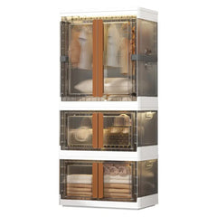 Cloth Storage Organizer Cabinet, Stackable Cloth Storage Bin, Rolling Wardrobe Closet Rack Shelf