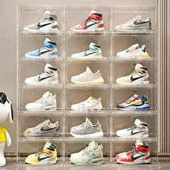 1 Pcs Stackable Transparent Shoe Box Organizer, Multipurpose Display Case, Sneakers Storage Rack