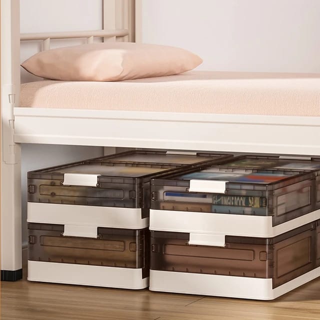 Foldable Under Bed Rolling Storage Organizer Container, Multi-purpose Storage Bin For Bedroom