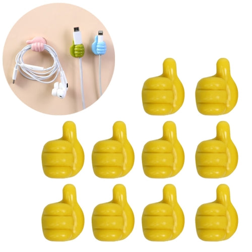 Multifunctional Mini Handy Organizer Hook, Silicone Thumb Hook Headphones Cable Manager (Pack Of 10)
