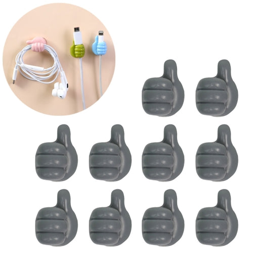 Multifunctional Mini Handy Organizer Hook, Silicone Thumb Hook Headphones Cable Manager (Pack Of 10)