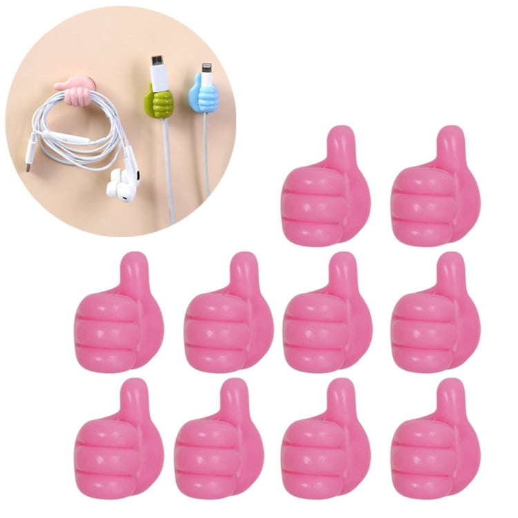 Multifunctional Mini Handy Organizer Hook, Silicone Thumb Hook Headphones Cable Manager (Pack Of 10)