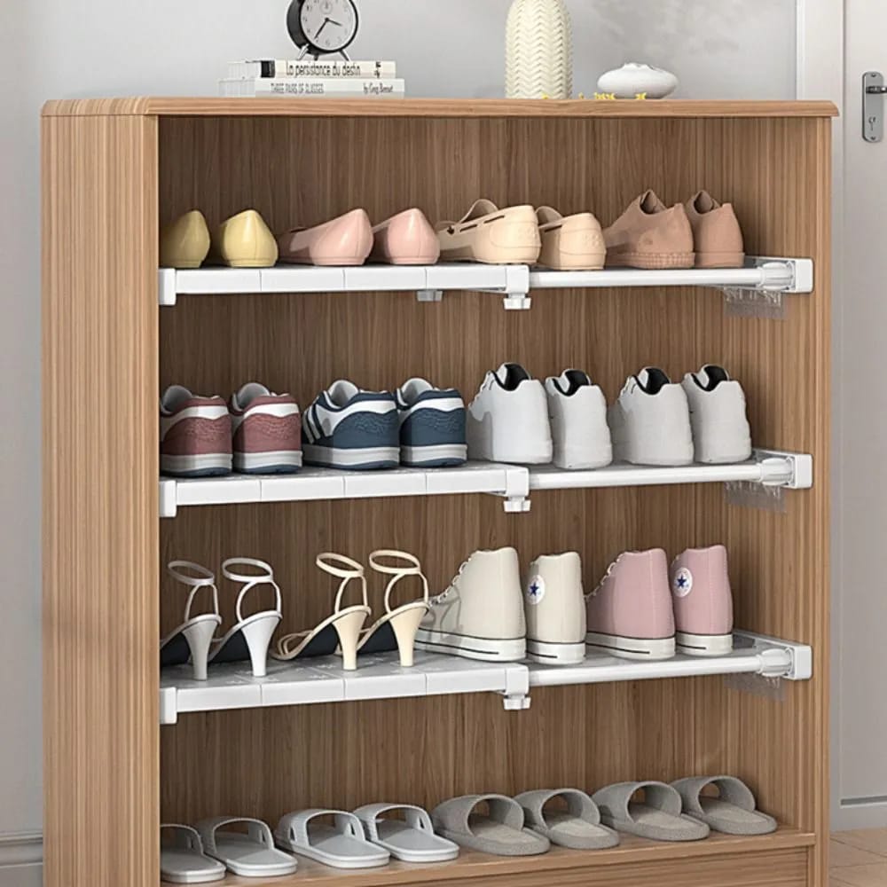 Expandable Closet Tension Shelf Divider - Adjustable Compartment Layered Partition