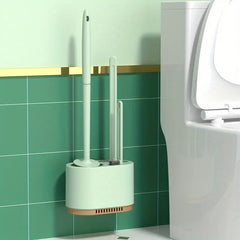 Toilet Brush and Holder Set, 3 in 1 Wall Mounted Toilet Cleaning Set