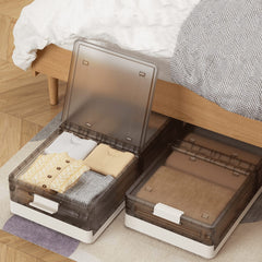 Foldable Under Bed Rolling Storage Organizer Container, Multi-purpose Storage Bin For Bedroom
