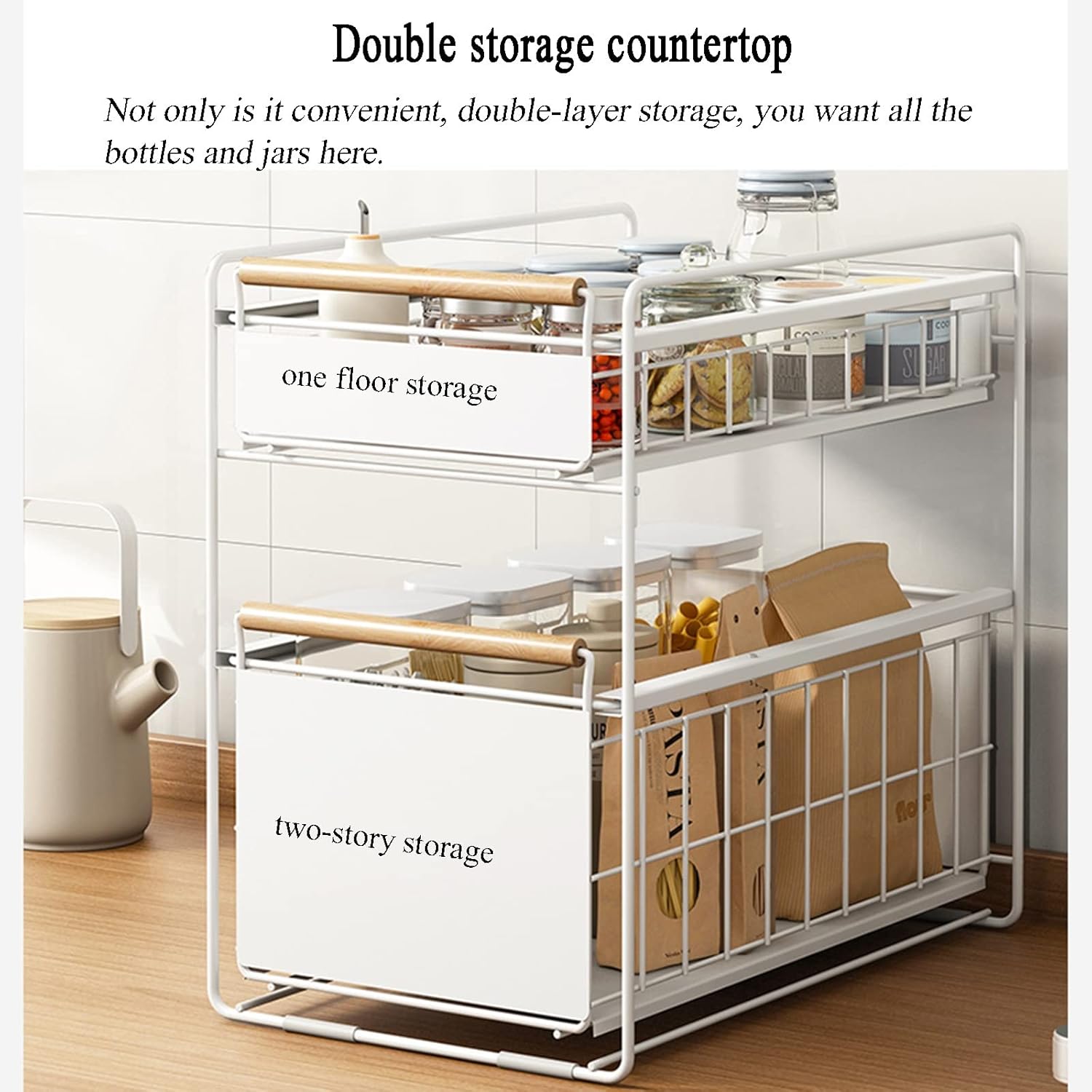 Under Sink Storage Rack - Drawer-Type Kitchen and Bathroom Organizer Shelf