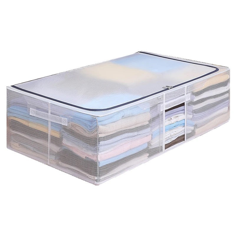 Underbed Storage Box, Transparent Dust-proof Storage Organizer Bag, Cloth, Pillow, Blanket Closet Organizer