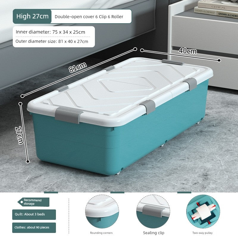 Underbed Storage Box Containers, Large Capacity Cloth Organizer Basket, Multi-Storage Box