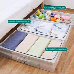 Underbed Storage Box, Transparent Dust-proof Storage Organizer Bag, Cloth, Pillow, Blanket Closet Organizer
